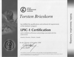LPIC certificate